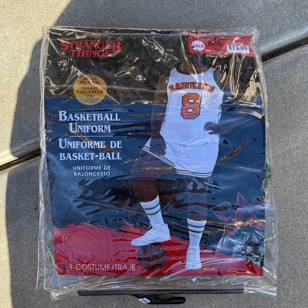 Stranger Things Hawkins Basketball Uniform Costume - White